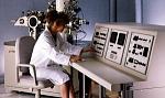 Electron microscope console. 
(X-ray Scanning Auger Microprobe no less) 
 
Design of console enclosure and three main control panels. Also some...