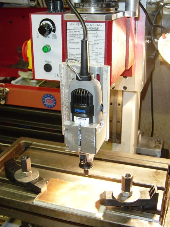PCB milling with dremel attachment