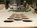 template cut with my first DIY CNC mill. Template for heat exchanger to my garage wooden stove