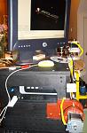 Side view showing the Atom Linux box controlling the CNC