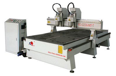 DOUBLE HEADS WOODWORKING CNC MACHINE WITH HEAVY LATHE BED