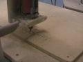 DIY CNC Router cutting MYCNCUK logo in MDF